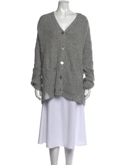 Pre-owned Marina Rinaldi V-neck Sweater In Grey