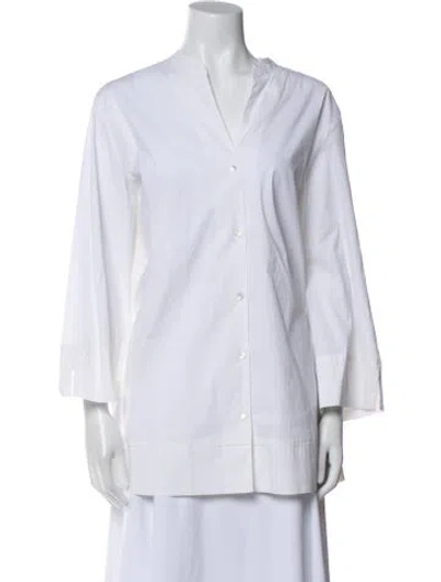 Pre-owned Marina Rinaldi V-neck Three-quarter Sleeve Tunic In Multi
