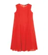Marina Rinaldi 2a Uscita Corvino Voile Flared Dress In Red