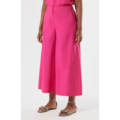 Marina Rinaldi Vpece Ankle Wide Leg Pants In Pink