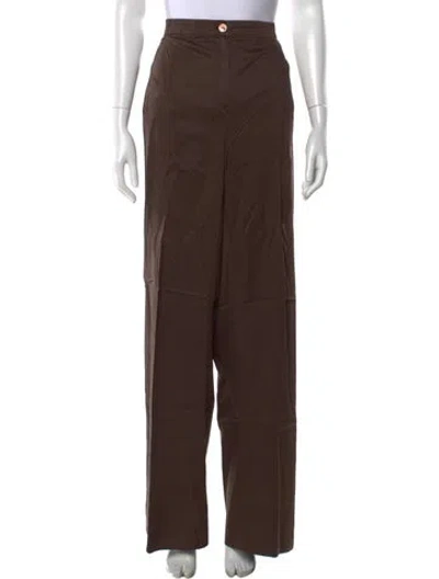 Pre-owned Marina Rinaldi Wide Leg Pants In Brown