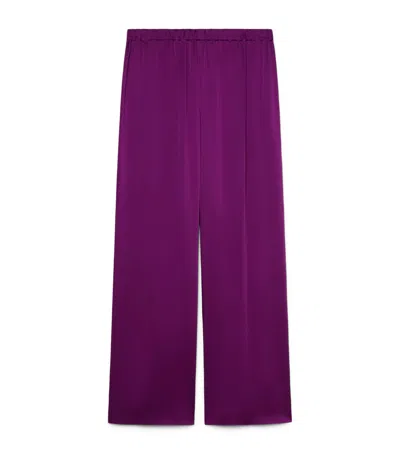 Marina Rinaldi Wide-leg Rigalo Trousers In Purple