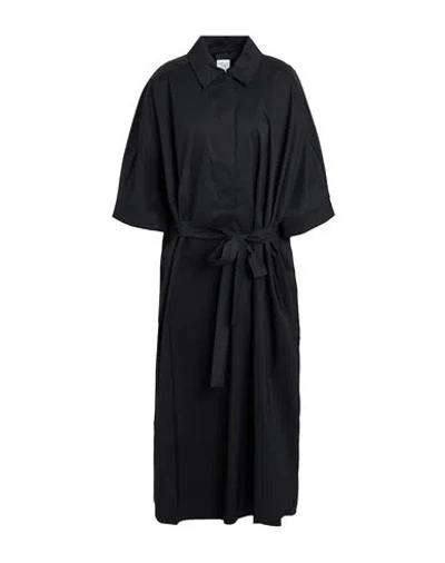 Marina Rinaldi Woman Maxi Dress Black Size 16 Cotton, Elastomultiester
