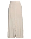 Marina Rinaldi Woman Maxi Skirt Beige Size 16 Linen In Beige