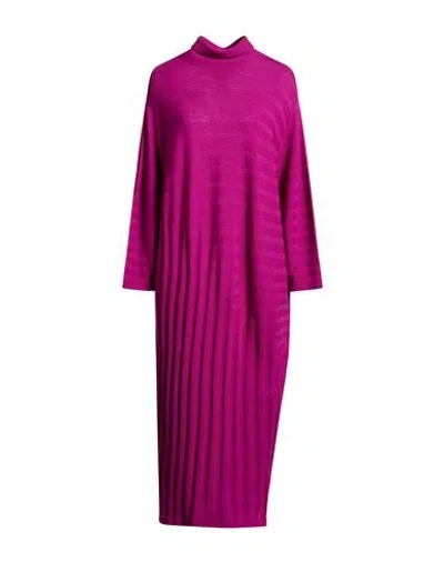 Marina Rinaldi Woman Midi Dress Mauve Size 10 Virgin Wool In Purple