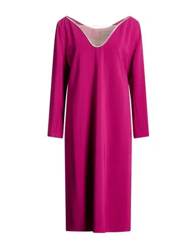 Marina Rinaldi Woman Midi Dress Mauve Size 14 Triacetate, Polyester In Pink