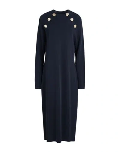 Marina Rinaldi Woman Midi Dress Midnight Blue Size Xl Viscose, Polyamide