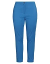 Marina Rinaldi Woman Pants Bright Blue Size 12 Cotton, Polyamide, Elastane In Blue