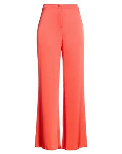Marina Rinaldi Woman Pants Tomato Red Size 14 Triacetate, Polyester