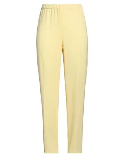 Marina Rinaldi Woman Pants Yellow Size 14 Triacetate, Polyester