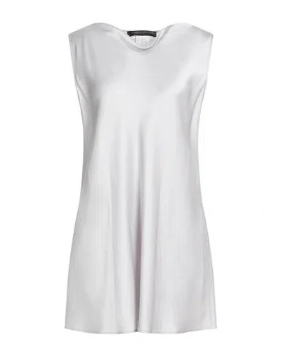 Marina Rinaldi Woman Top Grey Size 12 Acetate, Viscose In White