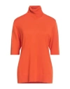Marina Rinaldi Woman Turtleneck Orange Size Xl Virgin Wool