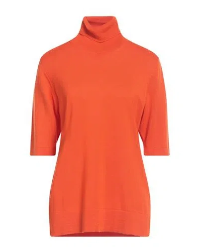 Marina Rinaldi Woman Turtleneck Orange Size Xl Virgin Wool