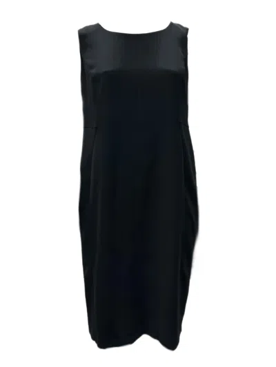 Pre-owned Marina Rinaldi Women's Black Destino Sleeveless Shift Dress