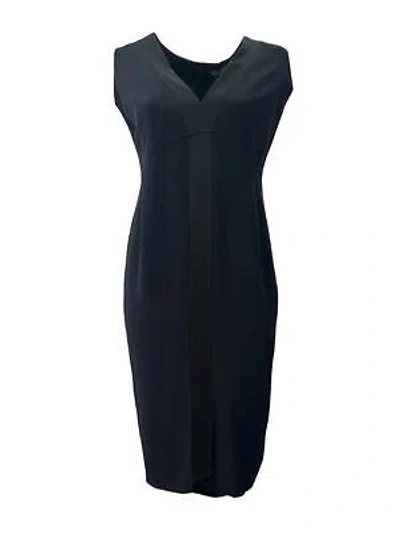 Pre-owned Marina Rinaldi Women's Black Dioniso Sleeveless Sheath Dress