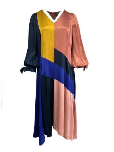 Pre-owned Marina Rinaldi Women's Bluette Desideri Shift Dress