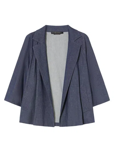 Marina Rinaldi Women's Cotton And Linen Jacket In Blue