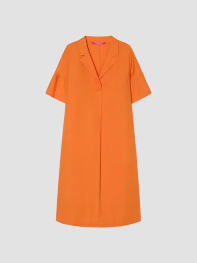 Marina Rinaldi Women's Cotton Poplin Dress In Orange
