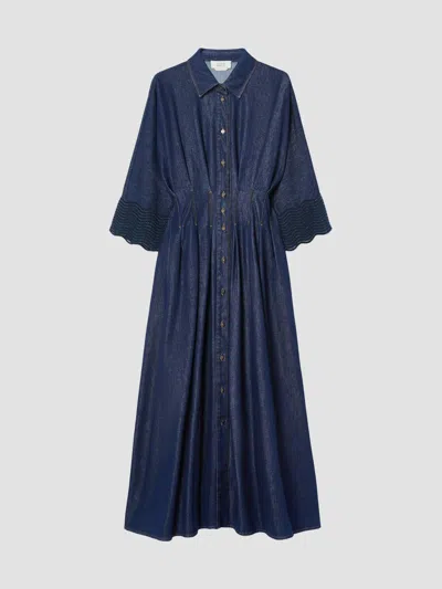 Marina Rinaldi Women's Denim Shirt Dress In Midnightblue