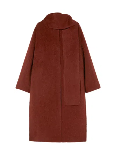 Marina Rinaldi Women's Double Faced Wool And Alpaca Coat In Brown