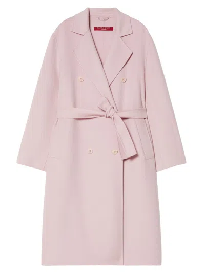 Marina Rinaldi Women's Double Faced Wool Blend Coat In Pink