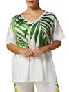 MARINA RINALDI WOMEN'S EDAM PALM V-NECK T-SHIRT