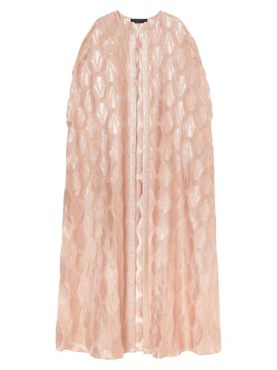 Marina Rinaldi Women's Fil Coupé Silk Blend Cape In Gold