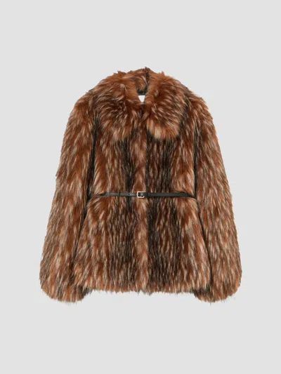 Marina Rinaldi Women's Fluffy Textured Coat In Camel