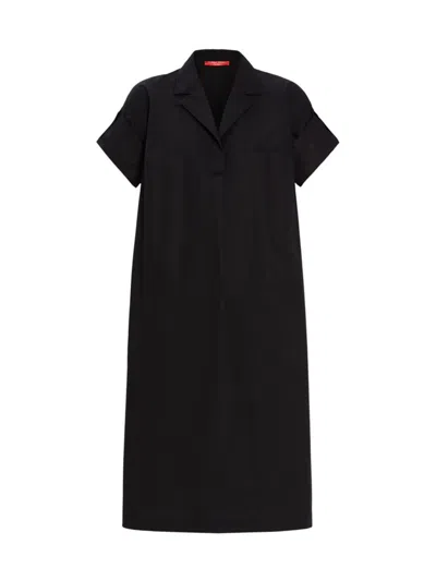 Marina Rinaldi Women's Grazia Cotton Poplin Shirt Dress In Black