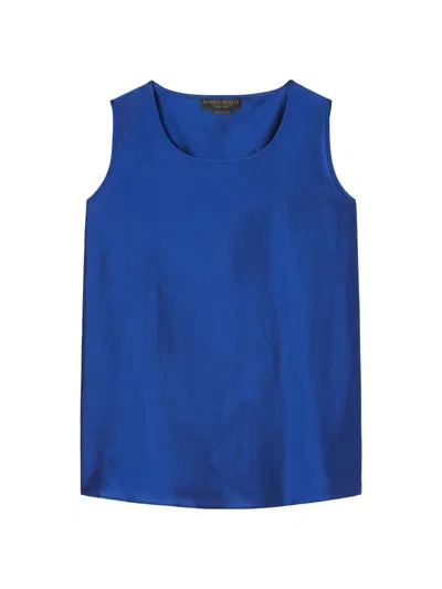 Marina Rinaldi Mrtandem Silk Shantung Top In Blue