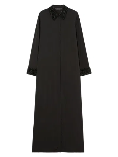 Marina Rinaldi Women's Lightweight Cady Shirt Dress In Black