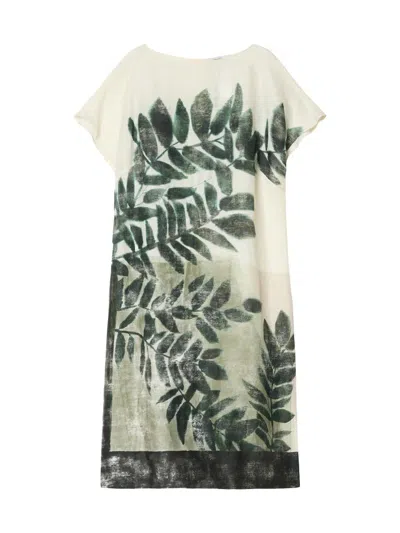 Marina Rinaldi Nattinia Print Shift Dress In Green