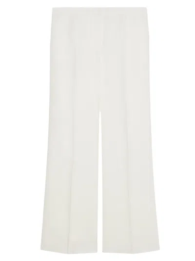 Marina Rinaldi Women's Linen Trousers In White