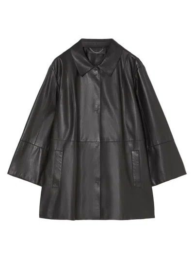 Marina Rinaldi Women's Nappa Leather Jacket In Black