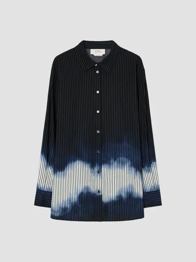 Marina Rinaldi Women's Poplin Shirt In Blue Black