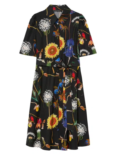 Marina Rinaldi Women's Poplin Shirt Dress In Multi