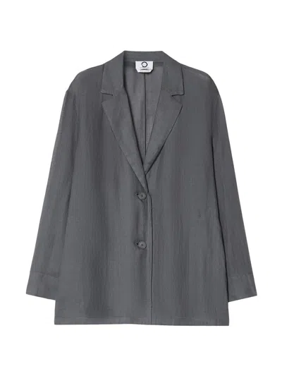 Marina Rinaldi Vozioso Ramie Jacket In Gray