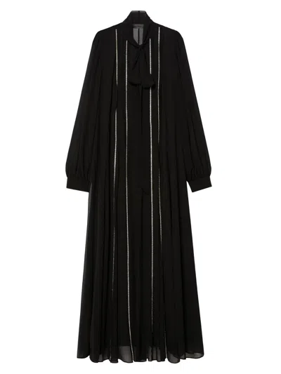 Marina Rinaldi Women's Rhinestone Adorned Shirt Dress In Black