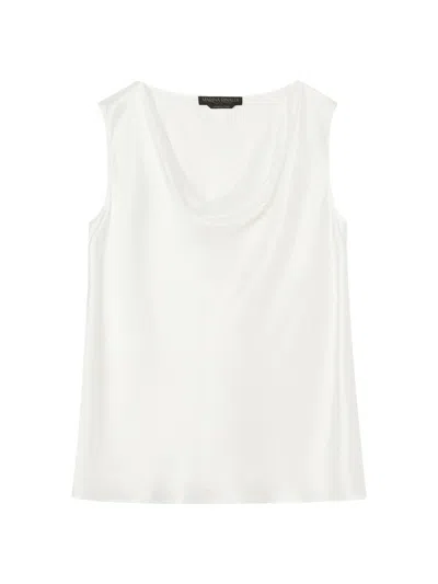 Marina Rinaldi Armony Silk Top In White