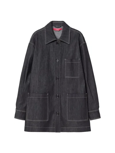 Marina Rinaldi Women's Stretch Cotton Jacket In Blue