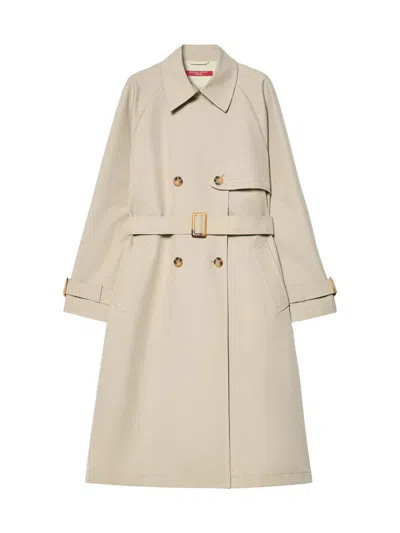 Marina Rinaldi Women's Water Repellent Twill Trench Coat In Sand
