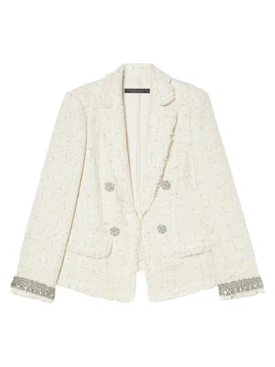 Marina Rinaldi Women's Yarn Dyed Jacket With Embroidery