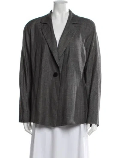 Pre-owned Marina Rinaldi Wool Blazer In Gray