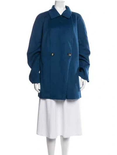 Pre-owned Marina Rinaldi Wool Coat In Blue