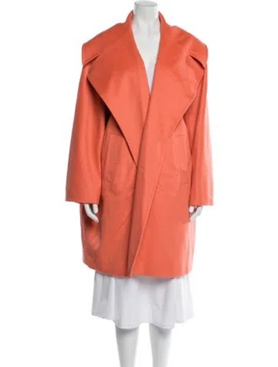 Pre-owned Marina Rinaldi Wool Coat W/ Tags In Orange