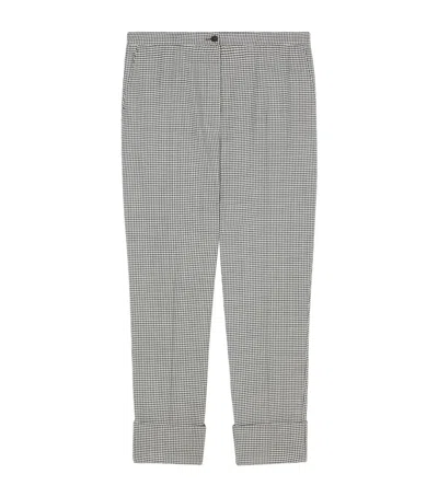 Marina Rinaldi Wool Dentice Trousers In Gray