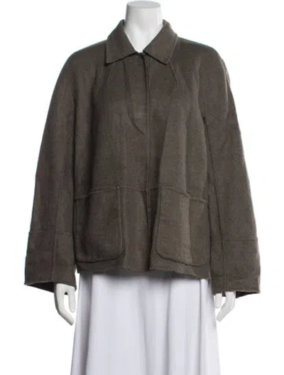 Pre-owned Marina Rinaldi Wool Jacket In Green