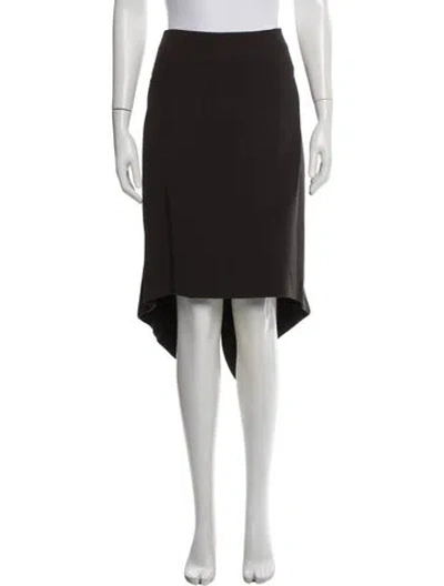 Pre-owned Marina Rinaldi Wool Knee-length Skirt In Black