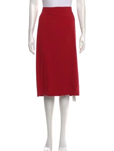 Pre-owned Marina Rinaldi Wool Knee-length Skirt In Red