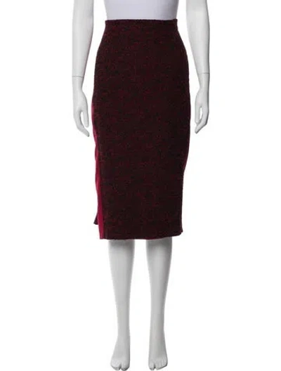 Pre-owned Marina Rinaldi Wool Knee-length Skirt In Red